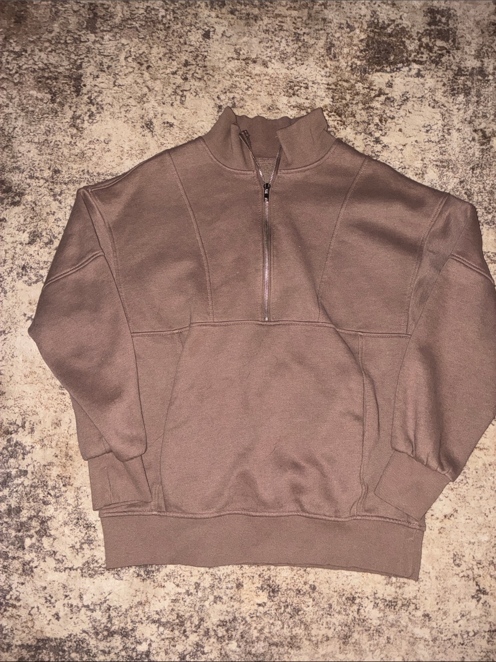 Men's Half-Zip Pullover Sweater - Brown